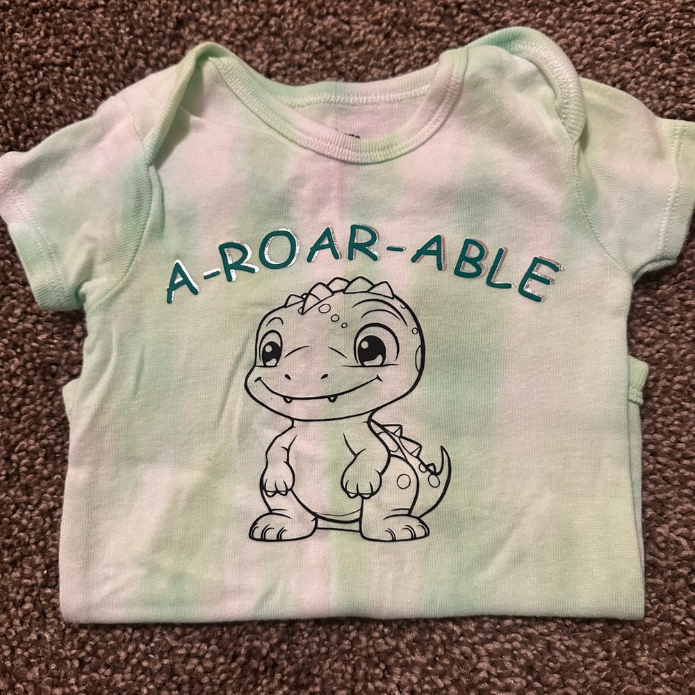 A-Roar-Able Dinosaur Baby Onesie